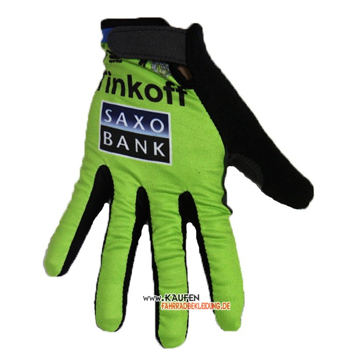 2020 Tinkoff Saxo Bank Lange Handschuhe Grun Shwarz
